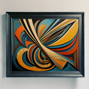 Moderner abstrakter Designfuturismus 4:5 Poster