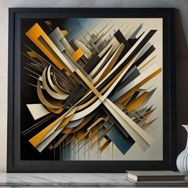 Moderner abstrakter Designfuturismus VII Poster (Von Creator hochgeladen)