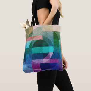 Moderner abstrakter geometrischer Blaugrün-rosa Kr