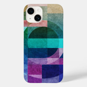 Moderner abstrakter geometrischer Blaugrün-rosa Kr Case-Mate iPhone Hülle