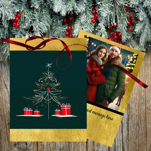 Moderner Abstrakter Kunsthistorbaum Feiertagskarte