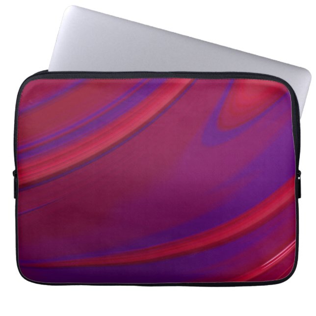 Moderner Abstrakter Minimalistischer Lila Swirl Laptopschutzhülle (Vorderseite)