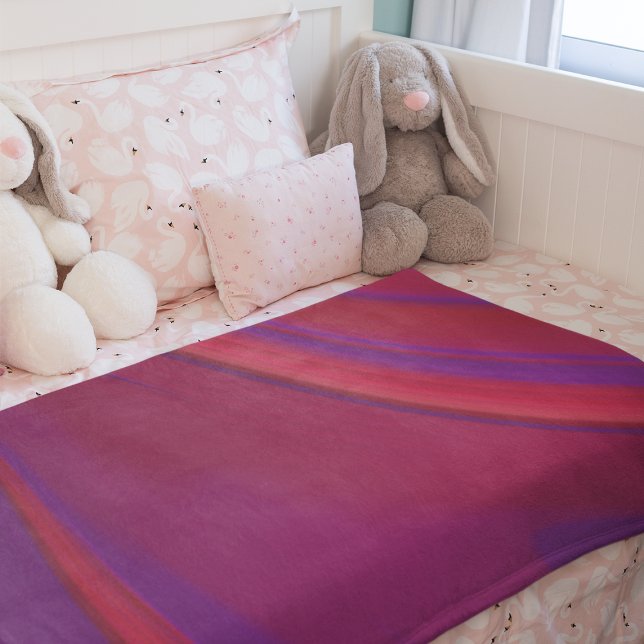 Moderner Abstrakter Minimalistischer Roter Lila Sw Fleecedecke (Von Creator hochgeladen)