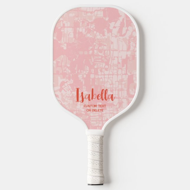 Moderner Abstrakter Personalisierter Name Pickleball Schläger (Vorderseite)