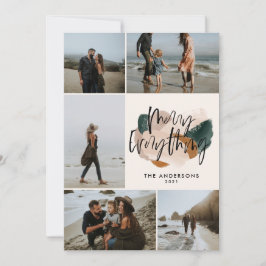 Moderner abstrakter Rost 5 Foto Weihnachtsfeiertag Einladung