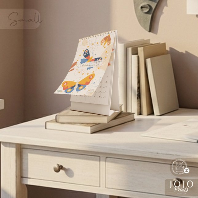 Moderner abstrakter Schmetterlinge-Foto-Kalender 2 Kalender (Modern Abstract Butterflies Photo Calendar 2026-Small)