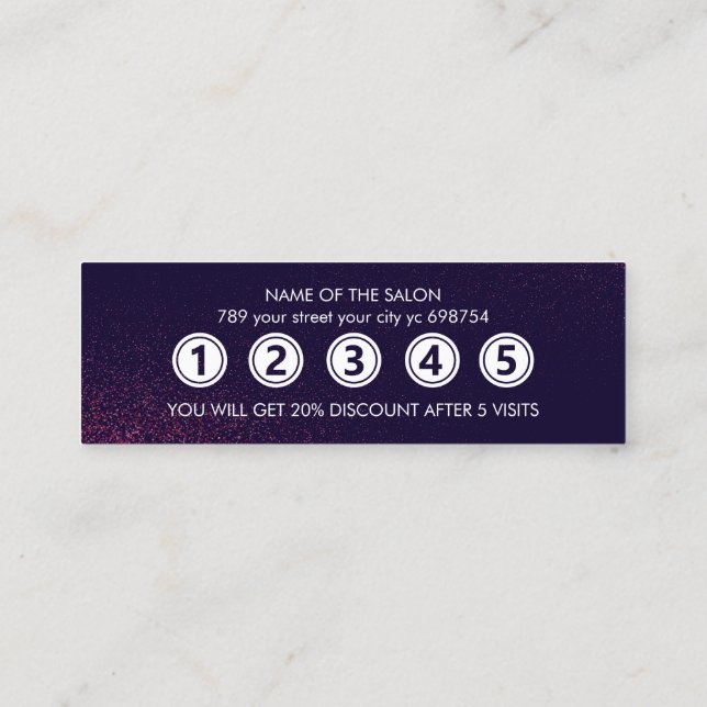 Moderner Abstrakter Schönheitssalon Treuekarte (Rückseite)
