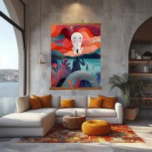 Moderner Abstrakter Schrei: Lebhafte künstlerische