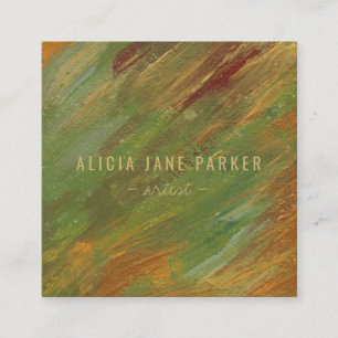 Moderner, abstrakter und eleganter Künstler Quadratische Visitenkarte