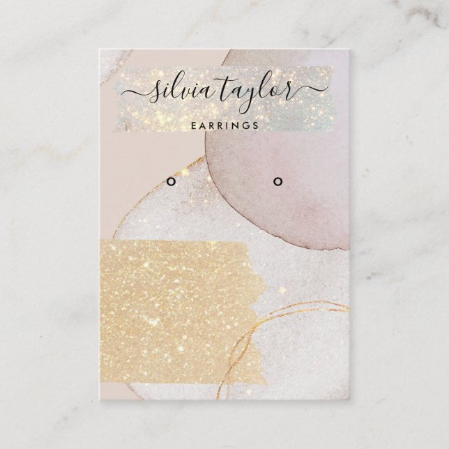 Moderner Abstrakter Wasserfarben Minimalistischer  Visitenkarte (Vorderseite)