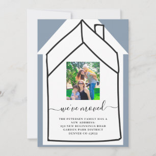 Moderner Adressenwechsel Foto Ankündigung