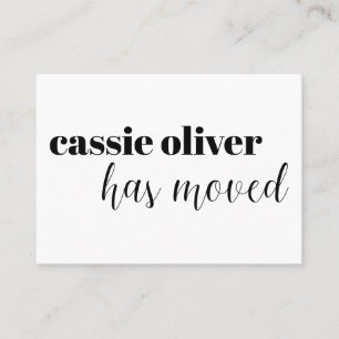 Moderner Adressenwechsel für Single Visitenkarte