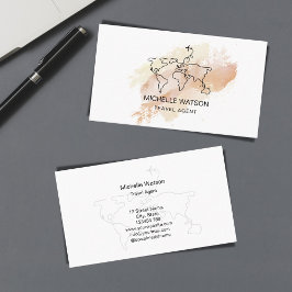 Moderner Agent World Map Airplane Urlaub Visitenkarte