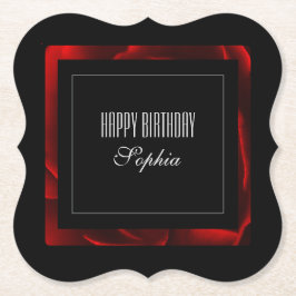 Moderner Akzent der Roten Flora Untersetzer