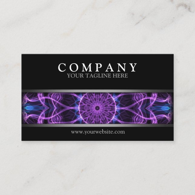 Moderner Amethyst Wunsch Visitenkarte (Vorderseite)