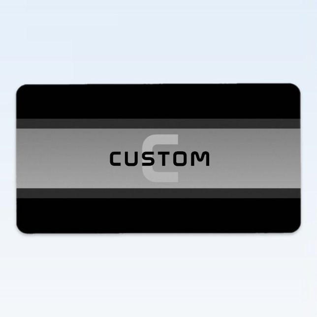 Moderner, anpassbarer Layierter Text | Schwarz & G Adressaufkleber (Von Creator hochgeladen)