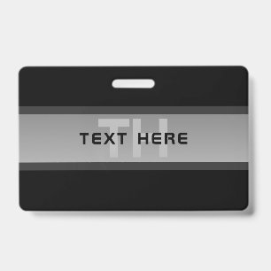 Moderner, anpassbarer Layierter Text Schwarz & G Ausweis