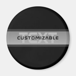 Moderner, anpassbarer Layierter Text | Schwarz & G Magnet