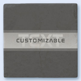 Moderner, anpassbarer Layierter Text | Schwarz & G Steinuntersetzer