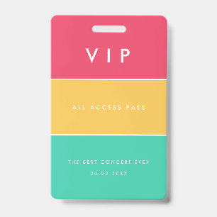Moderner anpassbarer VIP-Allzugangspass Ausweis