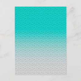 Moderner Aquamariner Blauer Gradient Postkarte