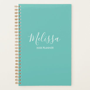Moderner Aquamariner Personalisierter Planer