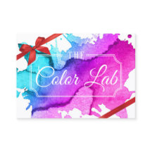 Moderner Aquarell-Friseursalon des