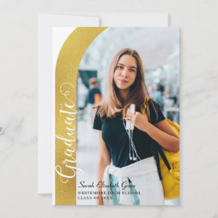 Moderner Arc Foto Script Abschluss Einladung