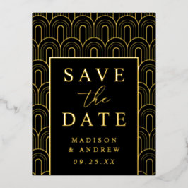 Moderner Arch Deko Wedding Save the Date Folie Einladungspostkarte