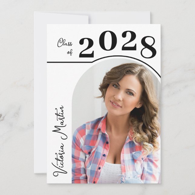 Moderner Arch Foto Abschluss Einladung (Vorderseite)