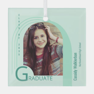 Moderner Arch Green Foto Abschluss Ornament Aus Glas