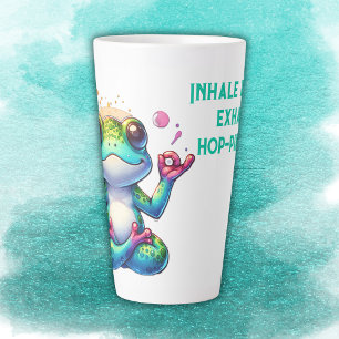 Moderner atemberaubender Frosch   Milchtasse