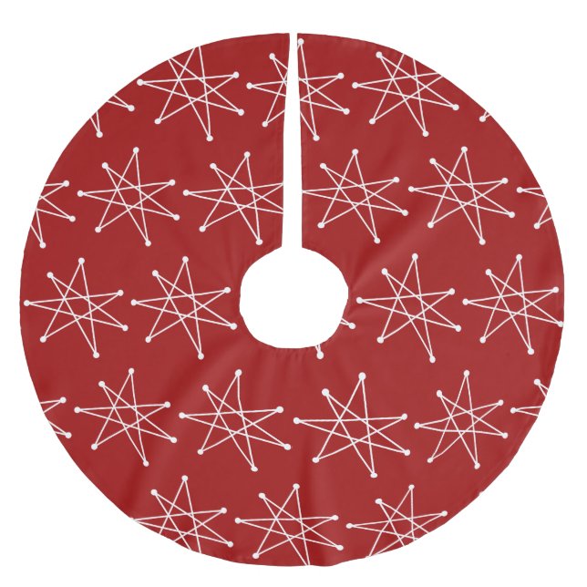 Moderner Atomstar MCM im Mittelalter Polyester Weihnachtsbaumdecke (Vorderseite)