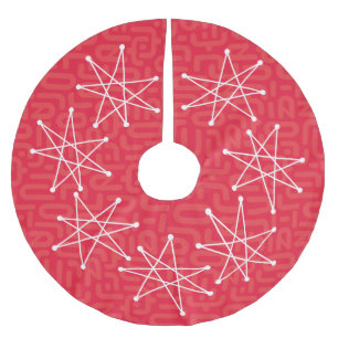 Moderner Atomstar MCM im Mittelalter Polyester Weihnachtsbaumdecke