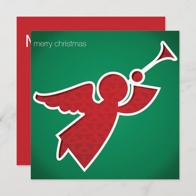 Moderner ausgeschnittener Engel Einladung (Vorne/Hinten)