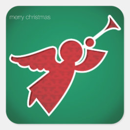 Moderner ausgeschnittener Engel Quadratischer Aufkleber