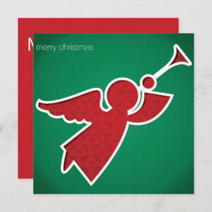 Moderner Ausschnitt-Engel Einladung