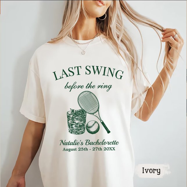 Moderner Bach letzte Swing vor dem Ring Tennis T-Shirt (Von Creator hochgeladen)