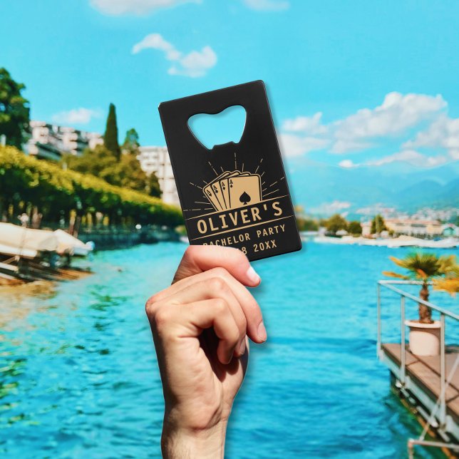 Moderner Bachelor Party Poker Casino Geldbeutel Flaschenöffner (Von Creator hochgeladen)