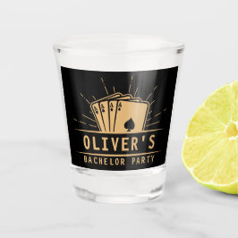 Moderner Bachelor Party Poker Casino Schnapsglas