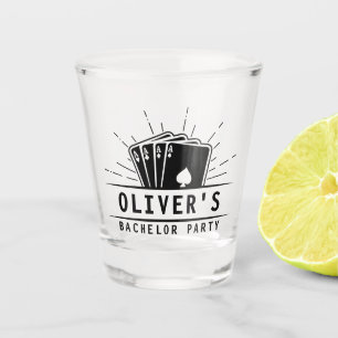 Moderner Bachelor Party Poker Casino Schnapsglas