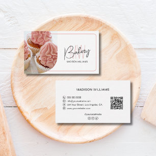 Moderner Bäckerei-QR-Code  Visitenkarte