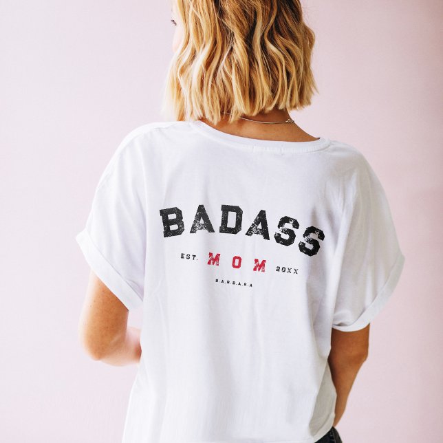 Moderner BADASS MAMA Single Starke Mama T - Shirt (Von Creator hochgeladen)