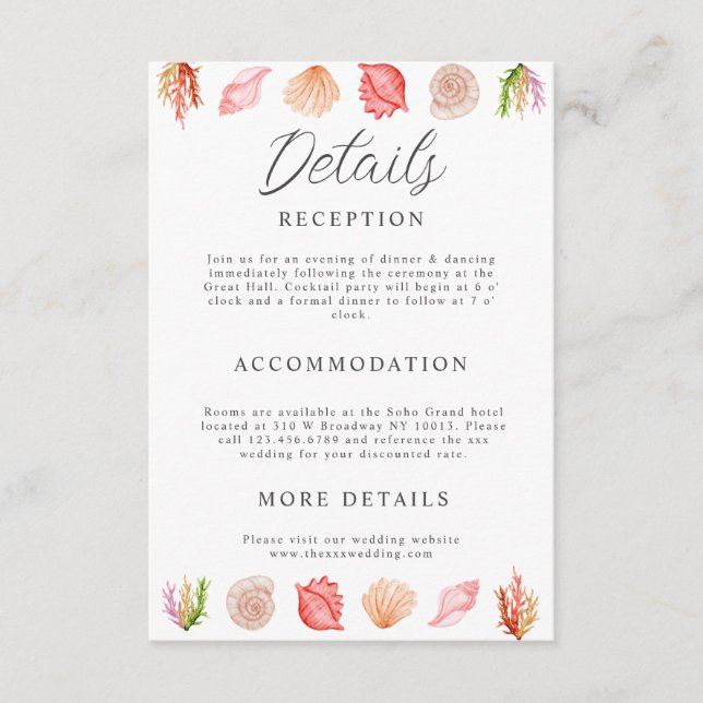 Moderner Badestrand Sommer Beach Begleitkarte (Vorderseite)