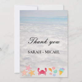 Moderner Badestrand Sommer Beach Dankeskarte