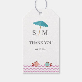 Moderner Badestrand Sommer Beach Geschenkanhänger