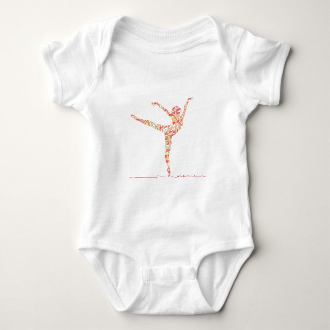 Moderner Balletttänzer Baby Strampler (Vorderseite)