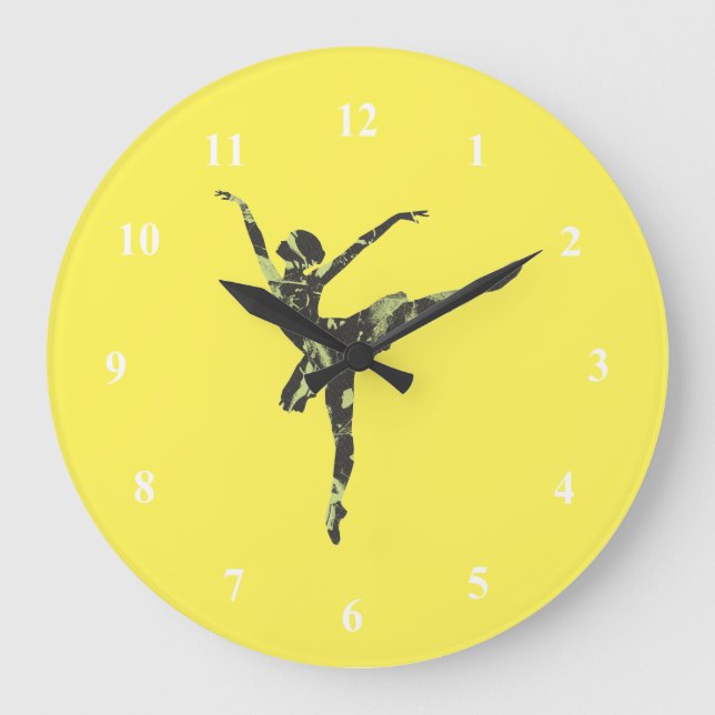 Moderner Balletttänzer, moderner Tanz Große Wanduhr (Vorderseite)