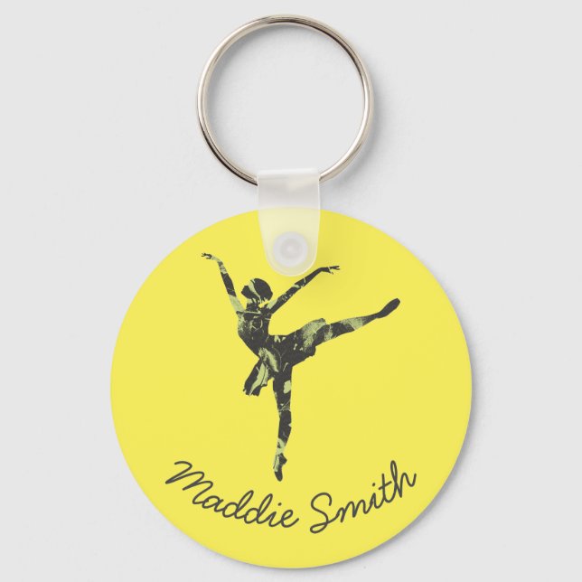 Moderner Balletttänzer, moderner Tanz Schlüsselanhänger (Vorderseite)