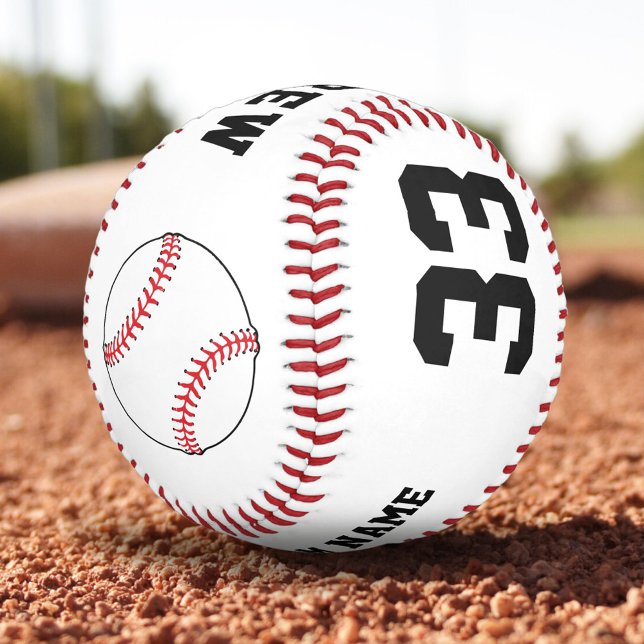 Moderner Baseball-Ball mit Name Team Number Baseball (Von Creator hochgeladen)